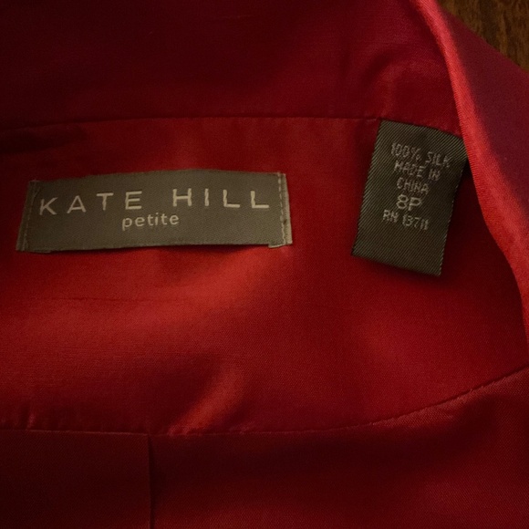 Ann Taylor Silk cocktail dress in fushia and orange. - Picture 8 of 8